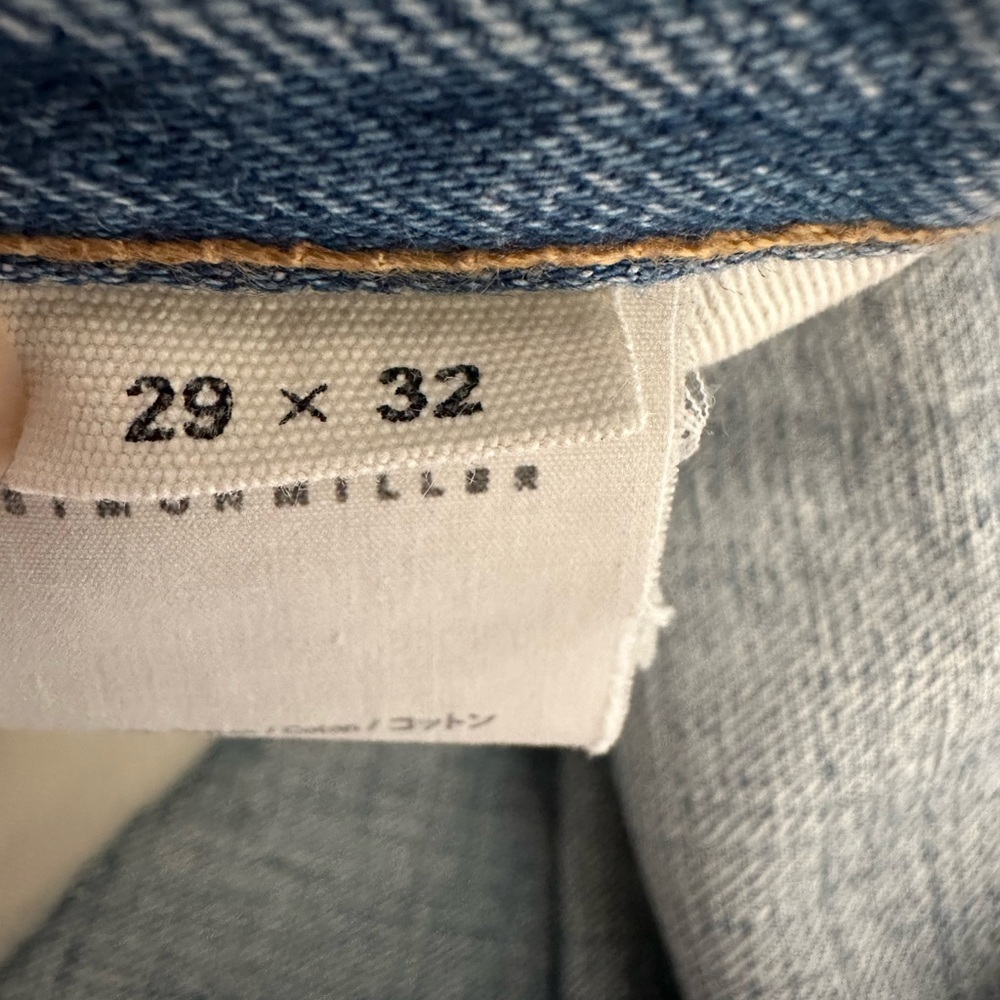 Simon Miller M001 Narrow Copen Light Wash Button Fly Jeans Size 29x32 Low Rise - Picture 5 of 9